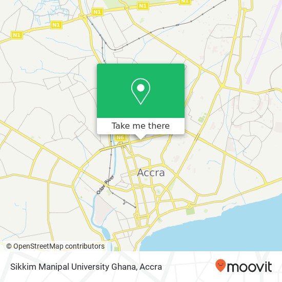 Sikkim Manipal University Ghana map