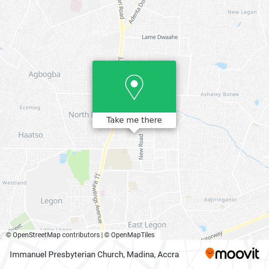 Immanuel Presbyterian Church, Madina map