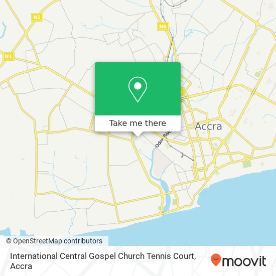 International Central Gospel Church Tennis Court map