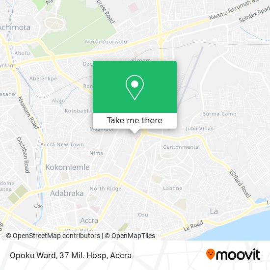 Opoku Ward, 37 Mil. Hosp map