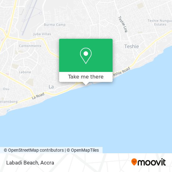 Labadi Beach map