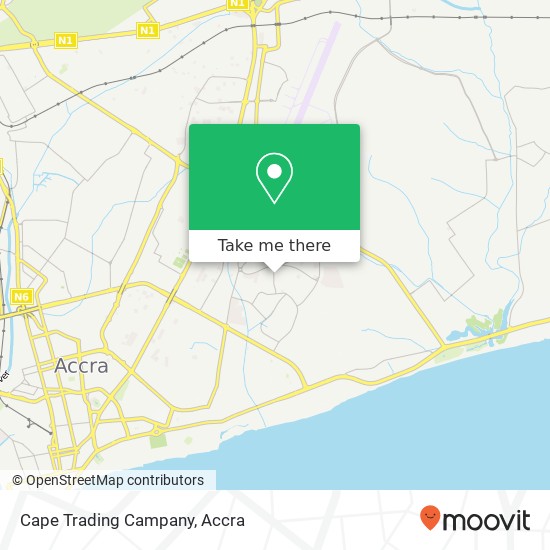 Cape Trading Campany map