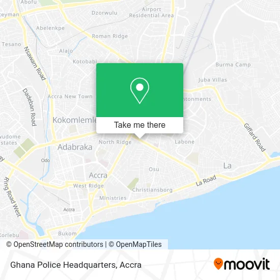 Ghana Police Headquarters map