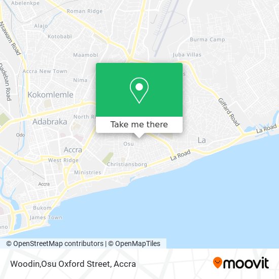 Woodin,Osu Oxford Street map