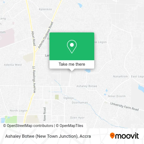 Ashaley Botwe (New Town Junction) map