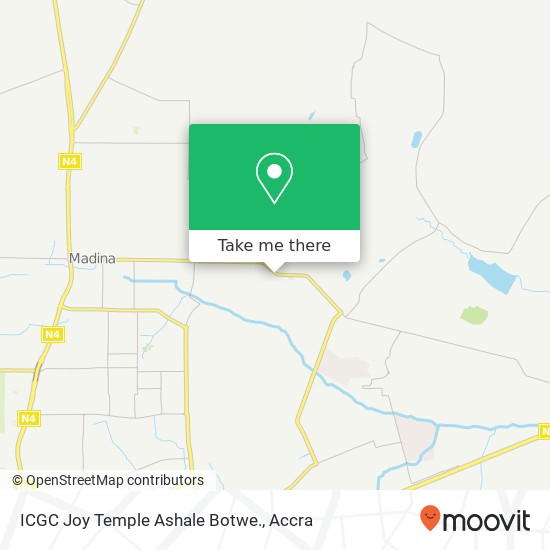 ICGC Joy Temple Ashale Botwe. map