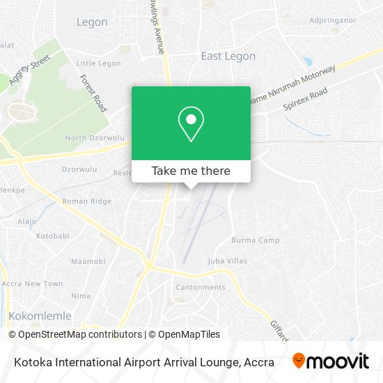 Kotoka International Airport Arrival Lounge map