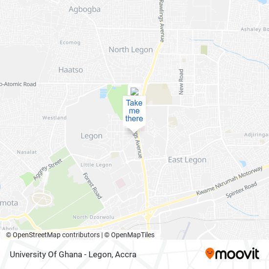 University Of Ghana - Legon map