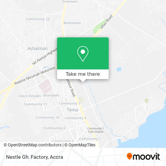 Nestle Gh. Factory map