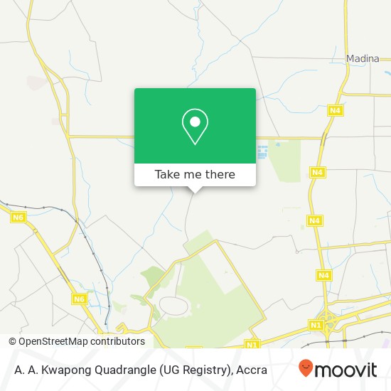 A. A. Kwapong Quadrangle (UG Registry) map