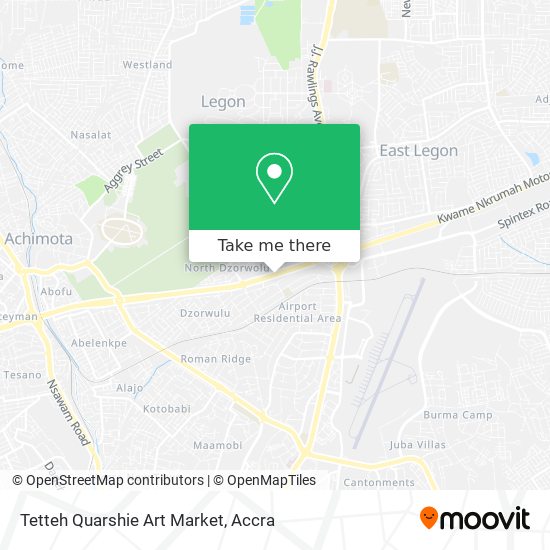 Tetteh Quarshie Art Market map