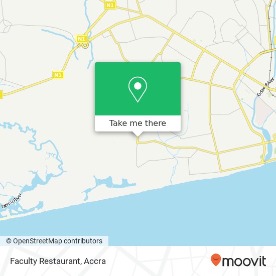 Faculty Restaurant, Dansoman High Street Accra, Accra Metropolis map