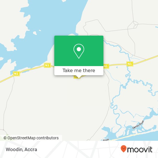 Woodin, Ga West map