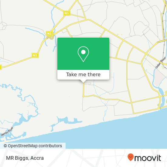 MR Biggs, Dansoman High Street Accra, Accra Metropolis map