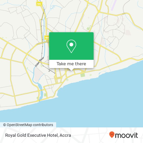 Royal Gold Executive Hotel, Treasury Road Accra, Accra Metropolis map