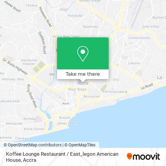 Koffee Lounge Restaurant / East_legon American House map