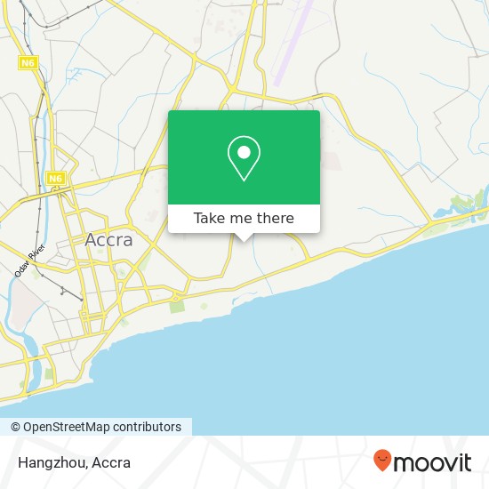 Hangzhou, Mission Street Accra, Accra Metropolis map