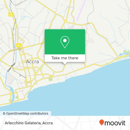 Arlecchino Gelateria, Anumansa Street Accra, Accra Metropolis map