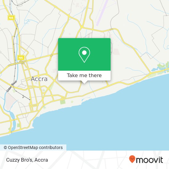 Cuzzy Bro's, Troas Street Accra, Accra Metropolis map