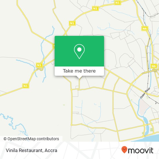 Vinila Restaurant, 2nd Street Accra, Accra Metropolis map