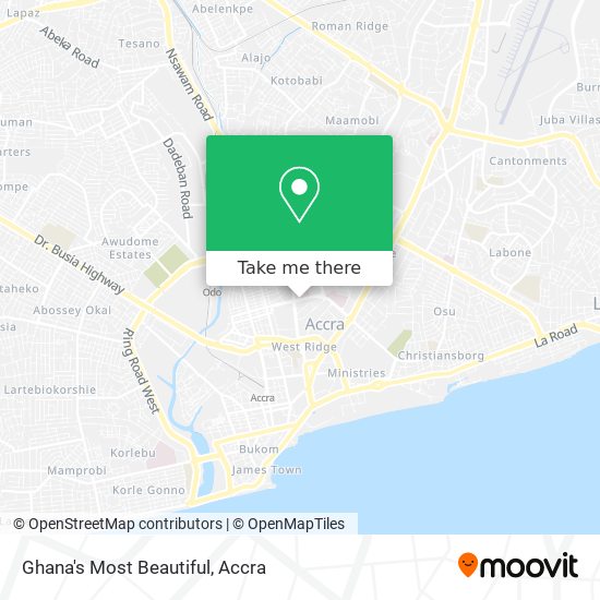 Ghana's Most Beautiful map