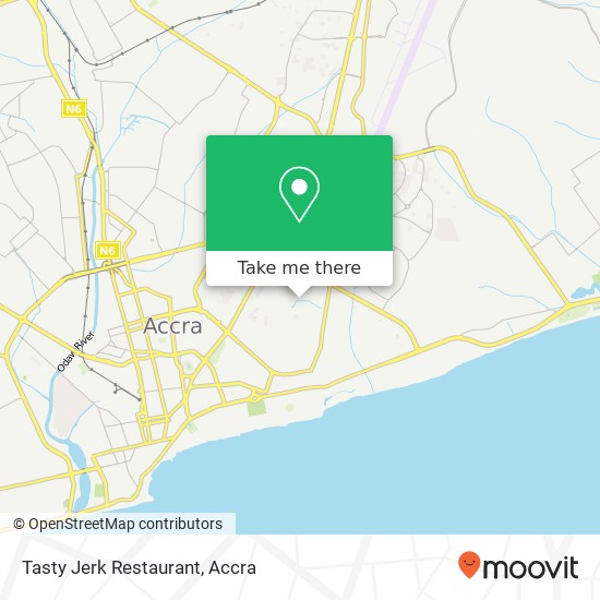 Tasty Jerk Restaurant, First Street Accra, Accra Metropolis map