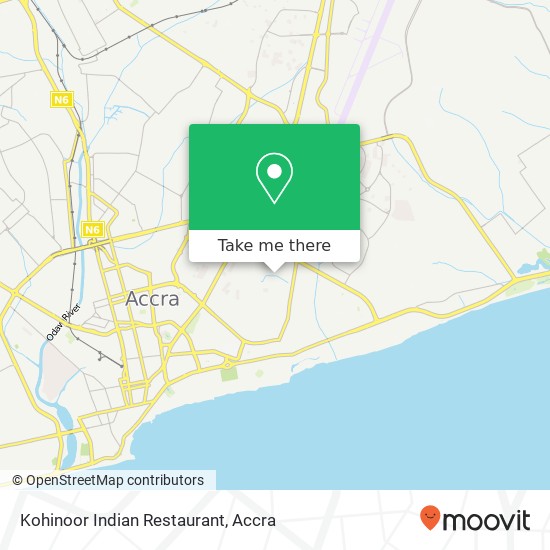 Kohinoor Indian Restaurant, 8th Lane Accra, Accra Metropolis map