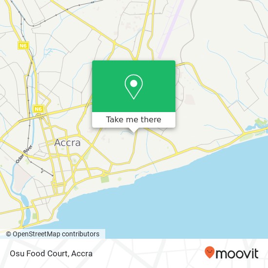 Osu Food Court, 6th Street Accra, Accra Metropolis map