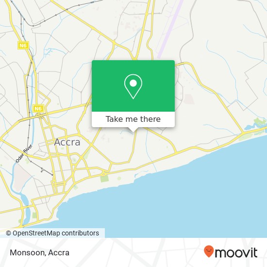 Monsoon, 6th Street Accra, Accra Metropolis map