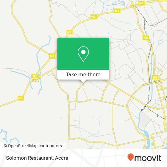 Solomon Restaurant, 2nd Street Accra, Accra Metropolis map