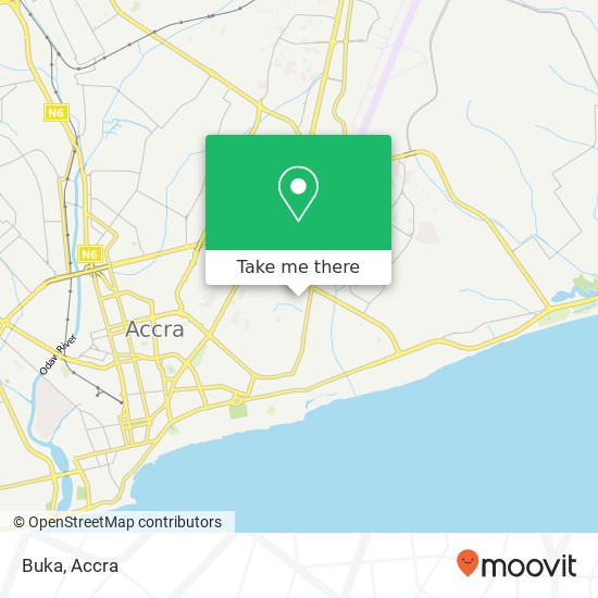 Buka, 10th Street Accra, Accra Metropolis map