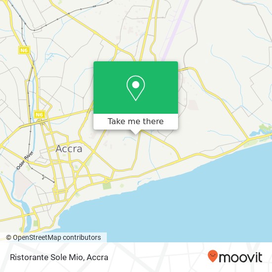Ristorante Sole Mio, 10th Street Accra, Accra Metropolis map