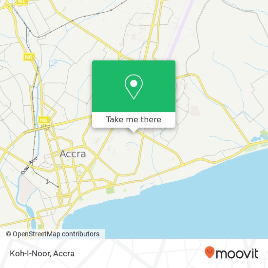 Koh-I-Noor, First Street Accra, Accra Metropolis map