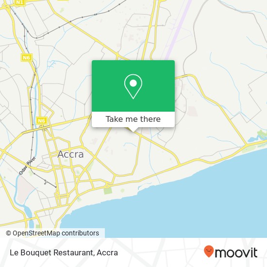 Le Bouquet Restaurant, 13th Lane Accra, Accra Metropolis map