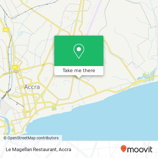 Le Magellan Restaurant, Ring Road East Accra, Accra Metropolis map