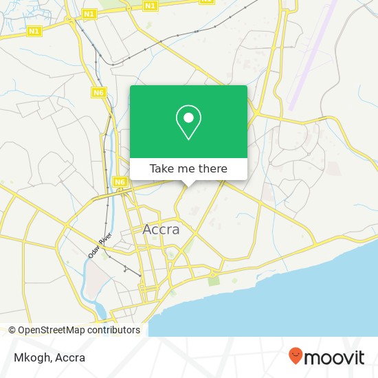 Mkogh, 2nd Ridge Link Accra, Accra Metropolis map