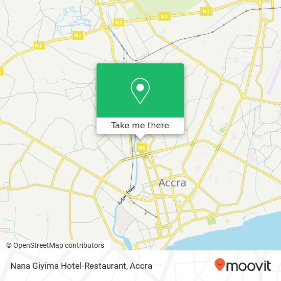 Nana Giyima Hotel-Restaurant, Nsawam Road Accra, Accra Metropolis map