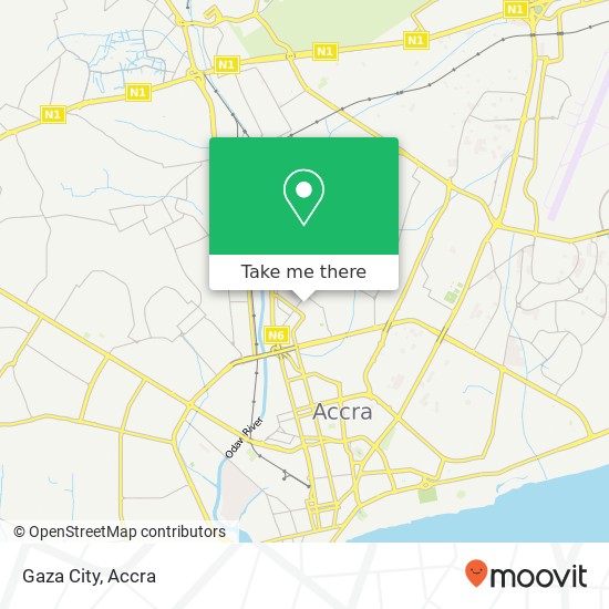 Gaza City, Good Will Road Accra, Accra Metropolis map