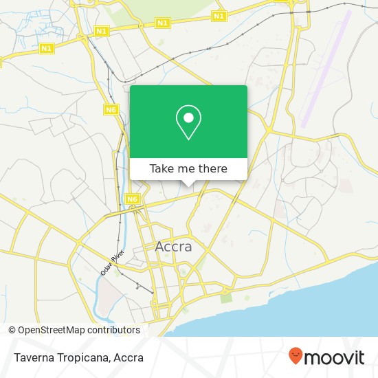Taverna Tropicana, Hill Crescent Accra, Accra Metropolis map