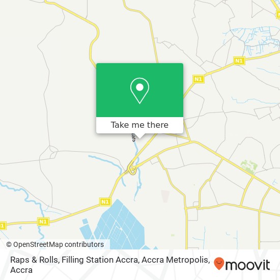 Raps & Rolls, Filling Station Accra, Accra Metropolis map