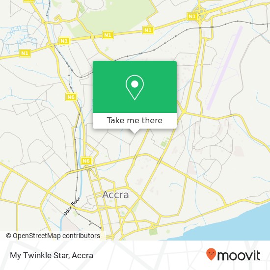 My Twinkle Star, Nima Highway Accra, Accra Metropolis map