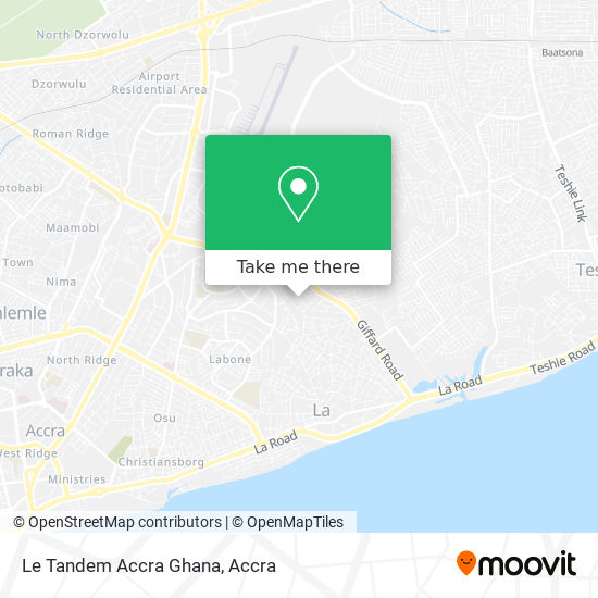 Le Tandem Accra Ghana map