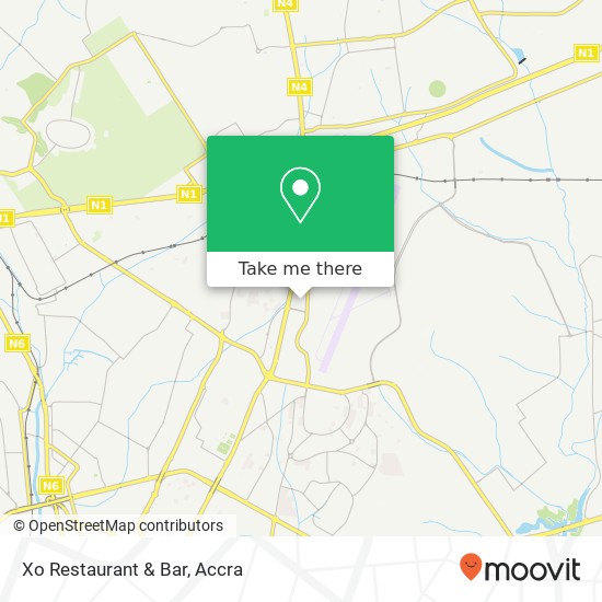 Xo Restaurant & Bar, Accra, Accra Metropolis map