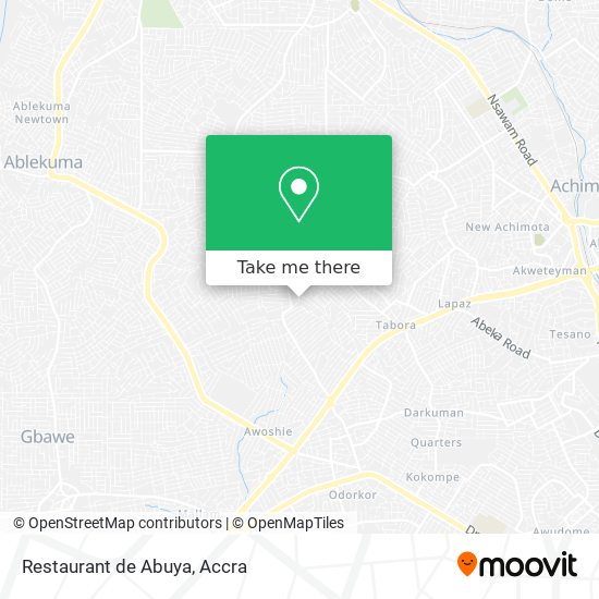 Restaurant de Abuya map