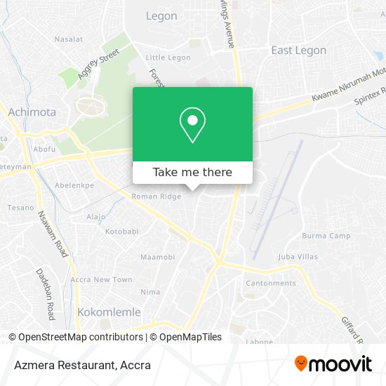 Azmera Restaurant map