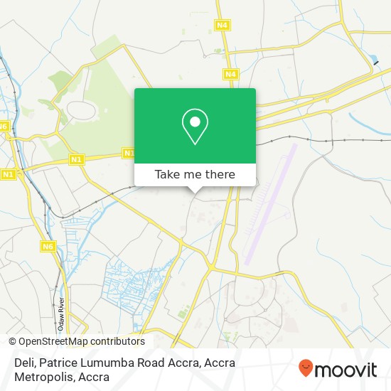 Deli, Patrice Lumumba Road Accra, Accra Metropolis map
