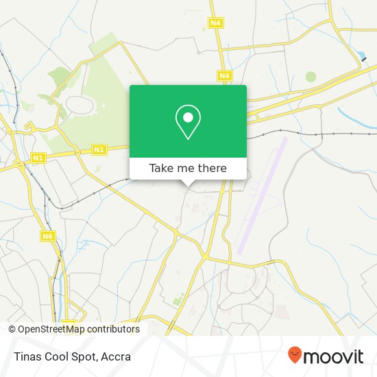 Tinas Cool Spot, Patrice Lumumba Road Accra, Accra Metropolis map