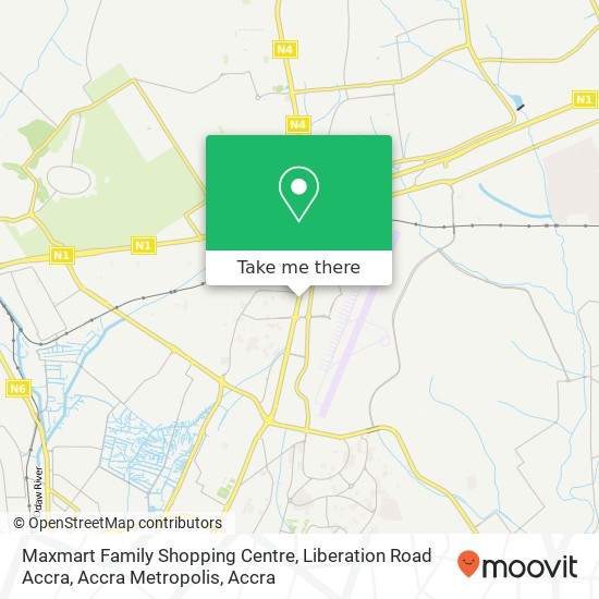 Maxmart Family Shopping Centre, Liberation Road Accra, Accra Metropolis map