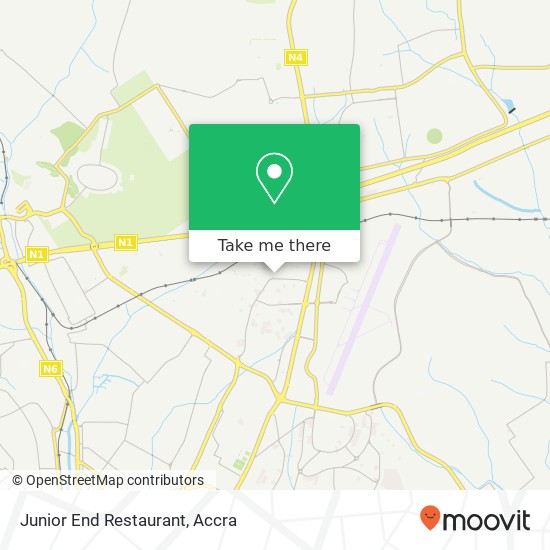 Junior End Restaurant, Volta Street Accra, Accra Metropolis map
