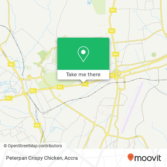 Peterpan Crispy Chicken, Accra, Accra Metropolis map
